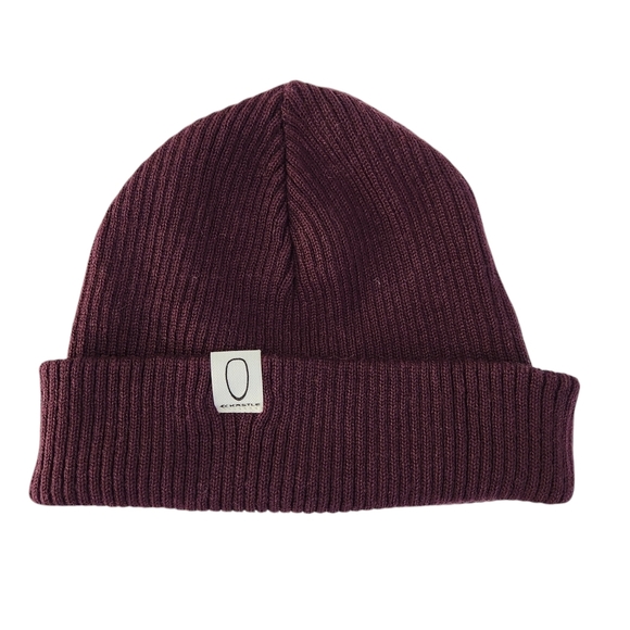 KASTLE Burgundy Wool-Blend Ribbed Beanie with Foldover Cuff unisex - Like new! - Picture 3 of 10